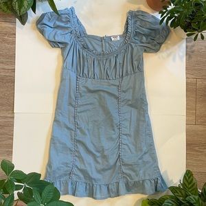 NWOT Cotton On Blue Puffed Sleeve Mini Dress